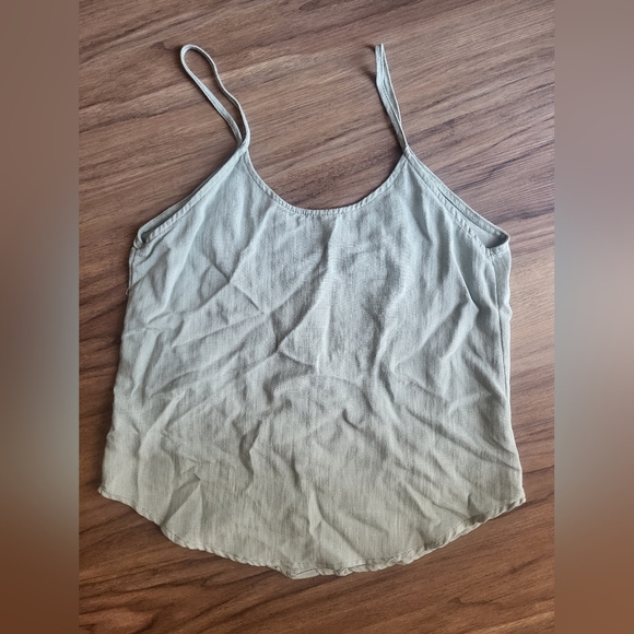 (M) Final Touch linen-like mint tank - Picture 3 of 4